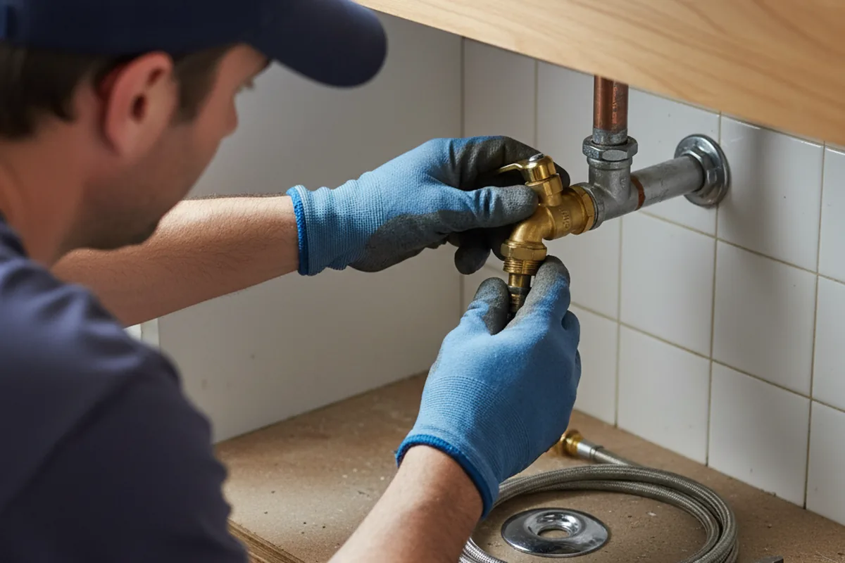 Shutoff valve and fitting work during Emergency Plumbing in Deatsville